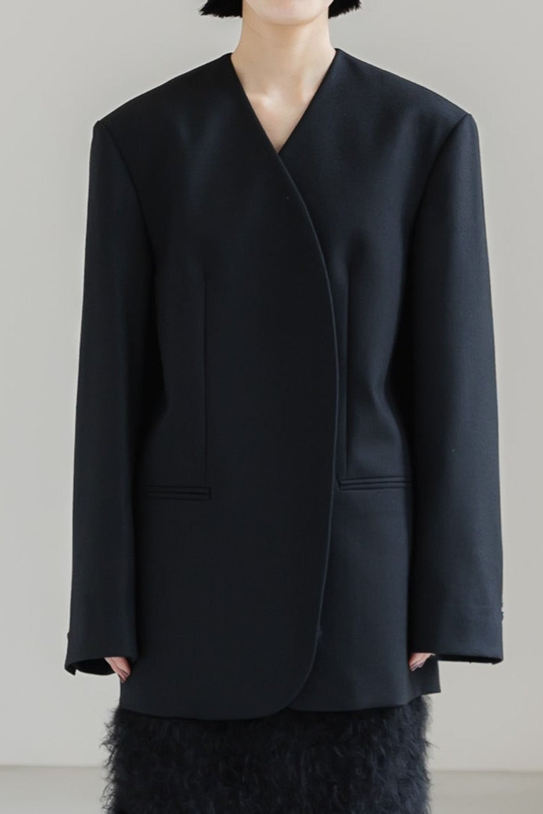 【PRE ORDER】COLLARLESS JACKET (3color)
