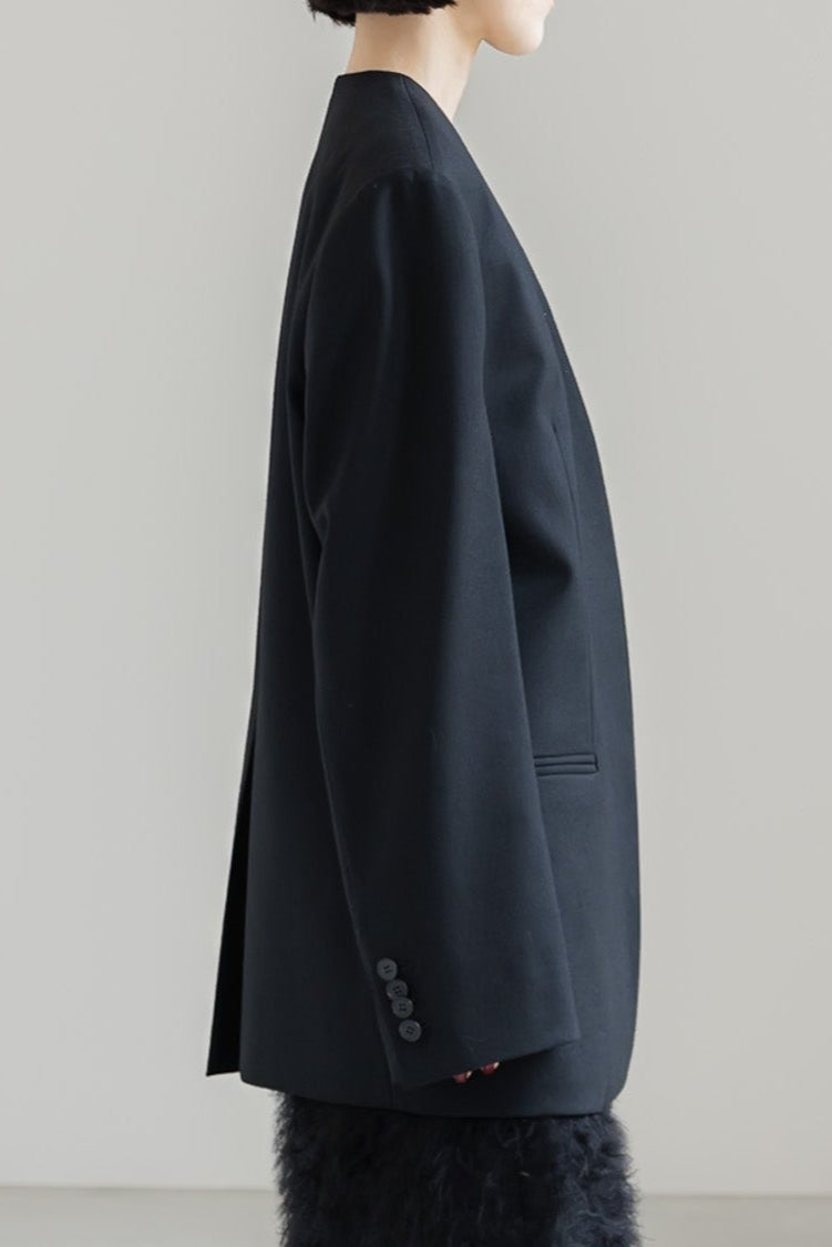 【PRE ORDER】COLLARLESS JACKET (3color)