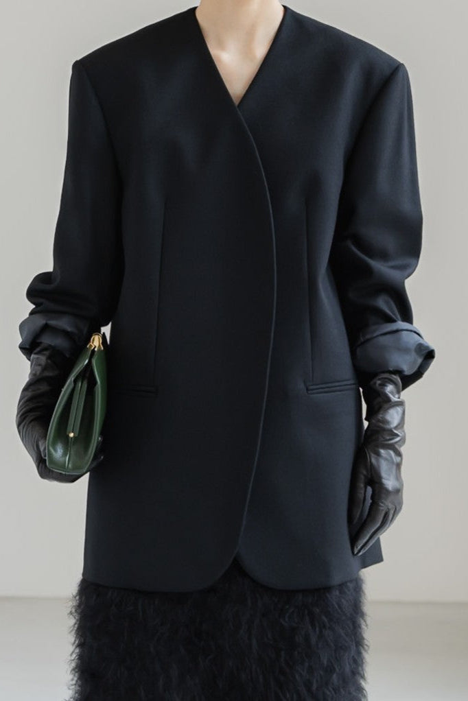 【PRE ORDER】COLLARLESS JACKET (3color)