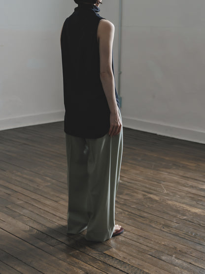 【PRE ORDER】TUCK WIDE TROUSERS (sage)