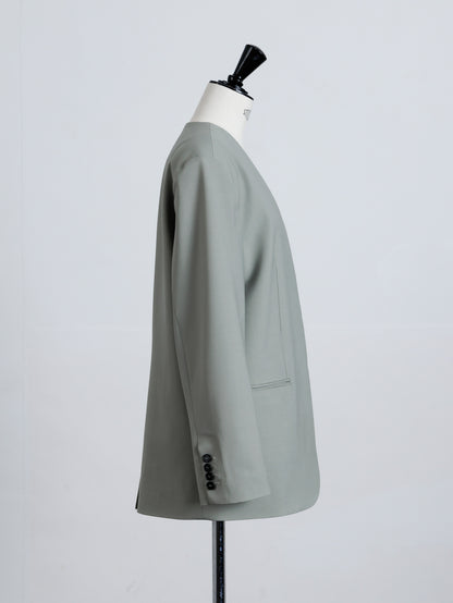 【PRE ORDER】COLLARLESS JACKET (sage)