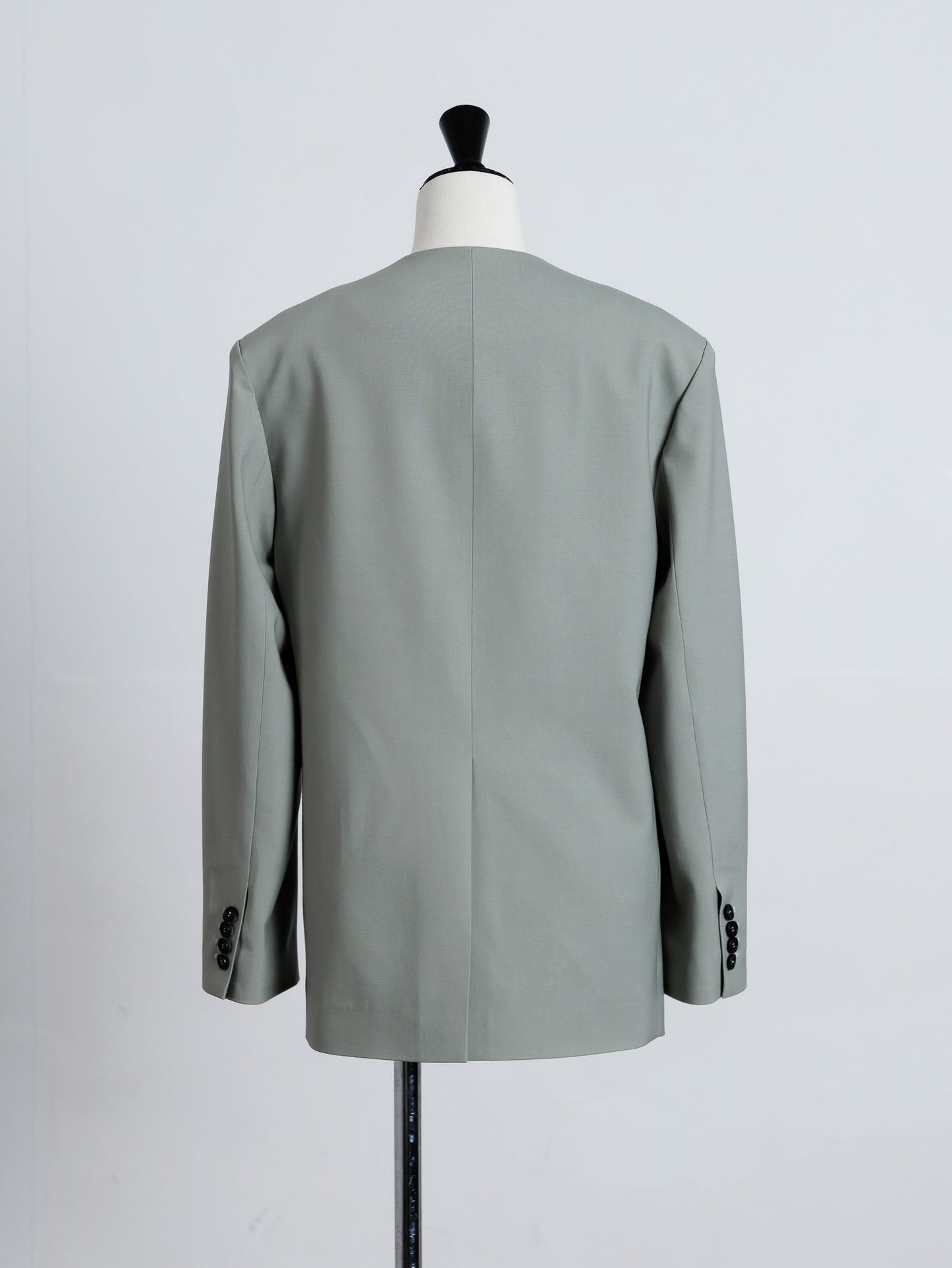 【PRE ORDER】COLLARLESS JACKET (sage)