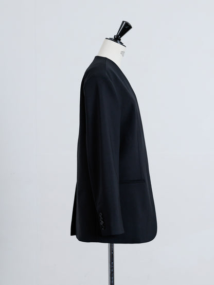 【PRE ORDER】COLLARLESS JACKET (black)