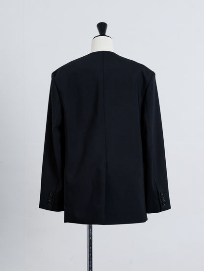 【PRE ORDER】COLLARLESS JACKET (black)