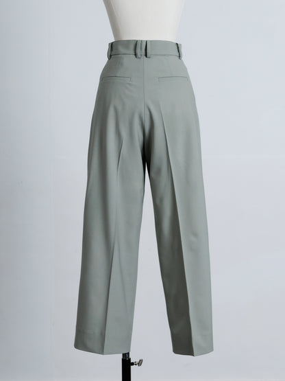 【PRE ORDER】TUCK WIDE TROUSERS (sage)