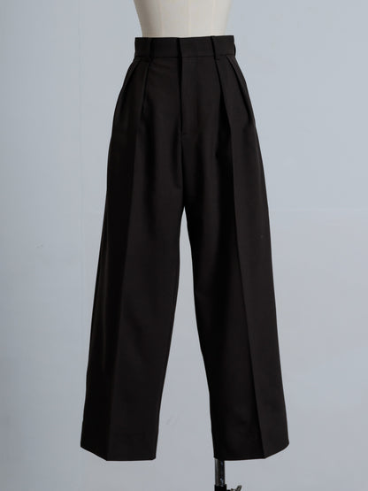 tuck wide trouser (3color)