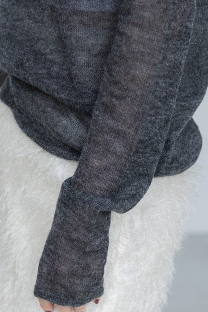 【PRE ORDER】MOHAIR TURTLE SHEER KNIT (3color)
