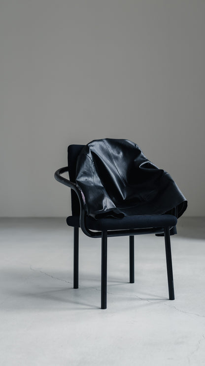 【PRE ORDER】Collarless Leather Jacket(black)