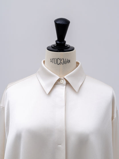 【PRE ORDER】Fluid Satin Shirt(Milk)