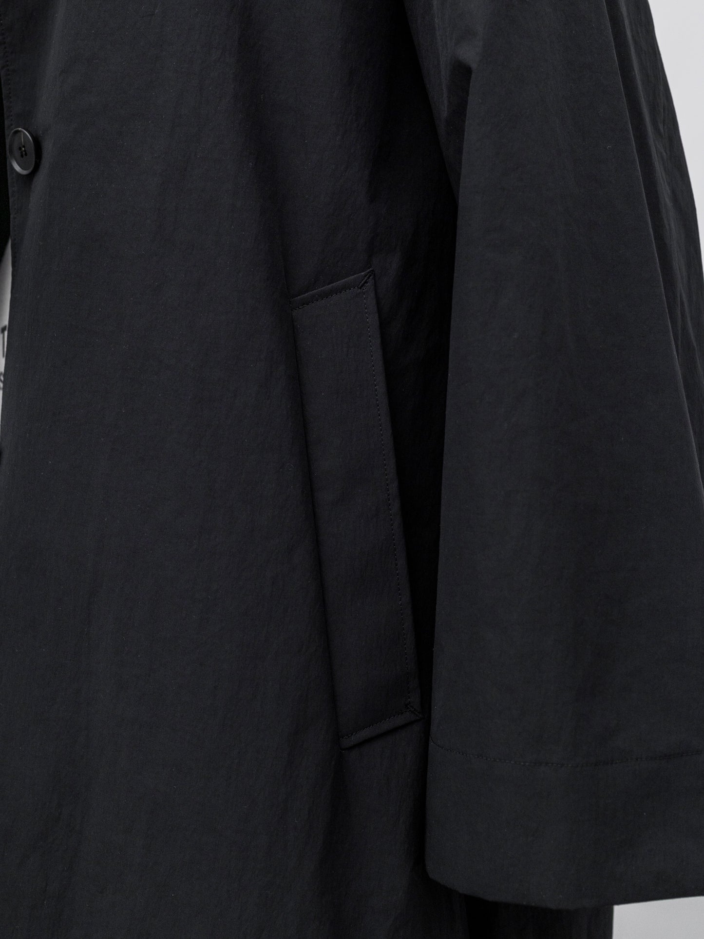 Powdery Taffeta Coat(Black)
