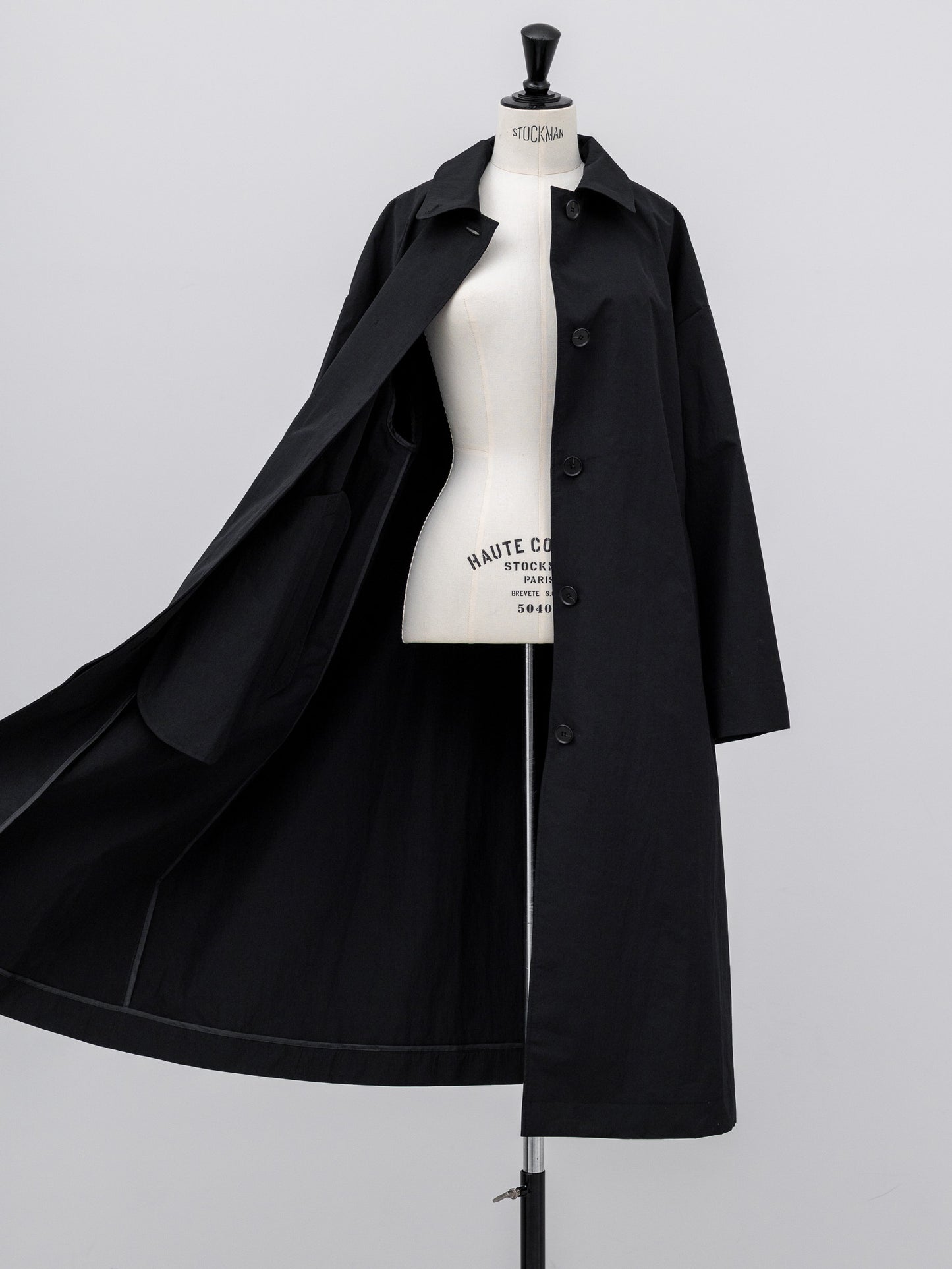 Powdery Taffeta Coat(Black)
