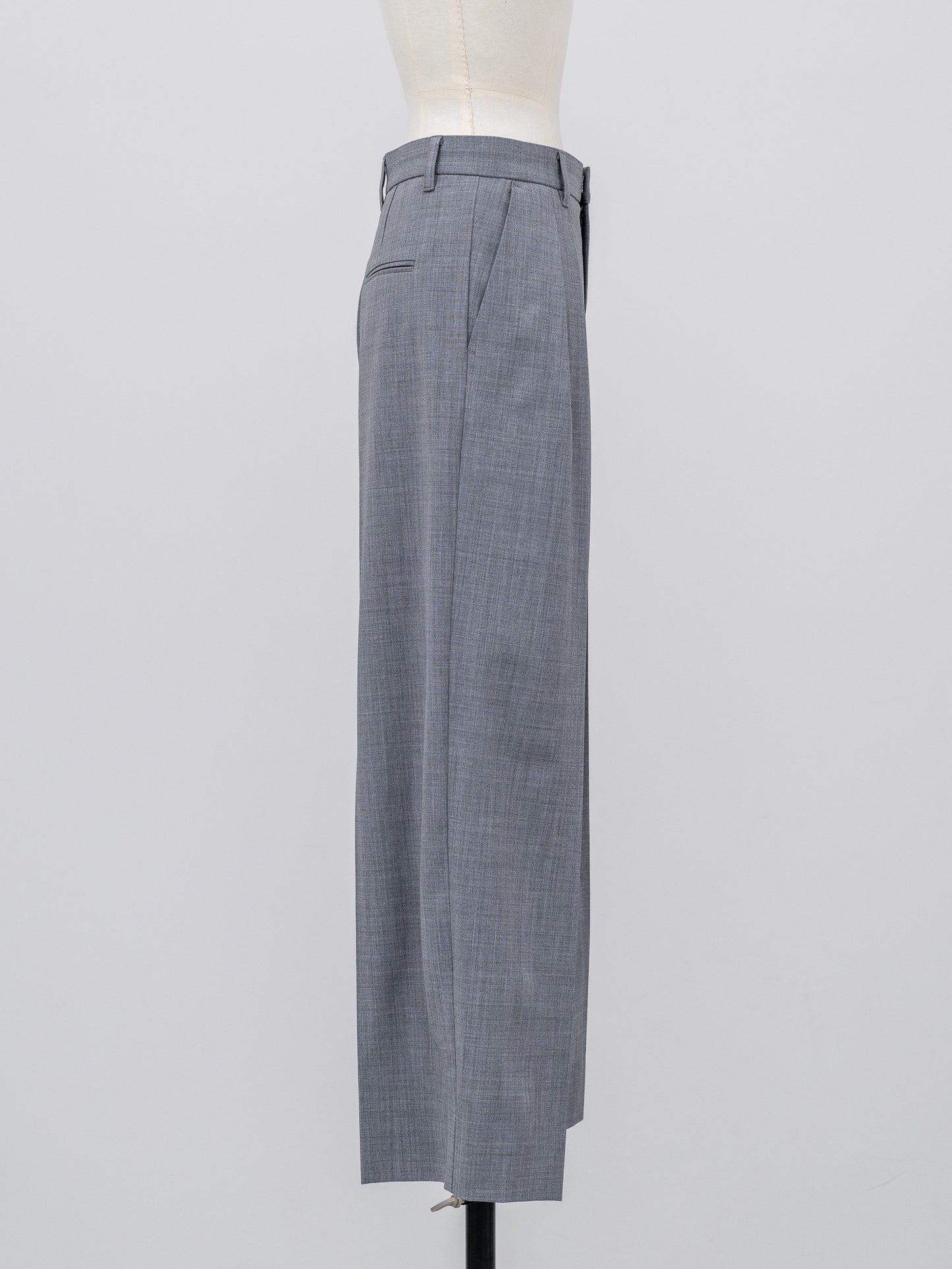 [PRE ORDER]Sirospun Wide Tuck Trousers(Heather Gray)