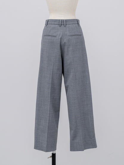 [PRE ORDER]Sirospun Wide Tuck Trousers(Heather Gray)