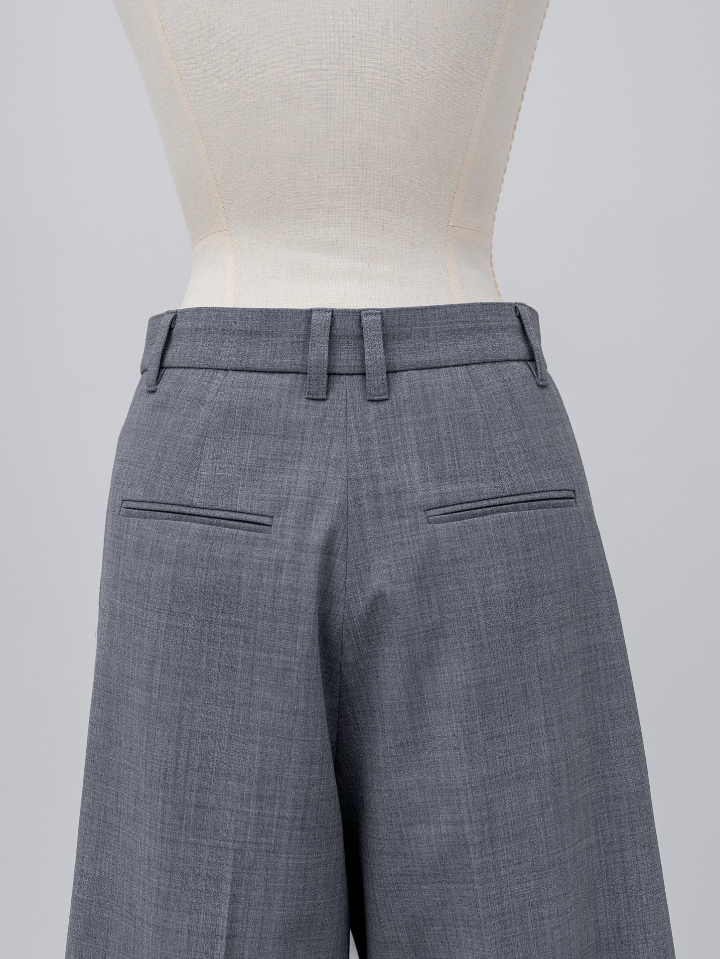 [PRE ORDER]Sirospun Wide Tuck Trousers(Heather Gray)