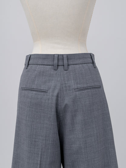 [PRE ORDER]Sirospun Wide Tuck Trousers(Heather Gray)