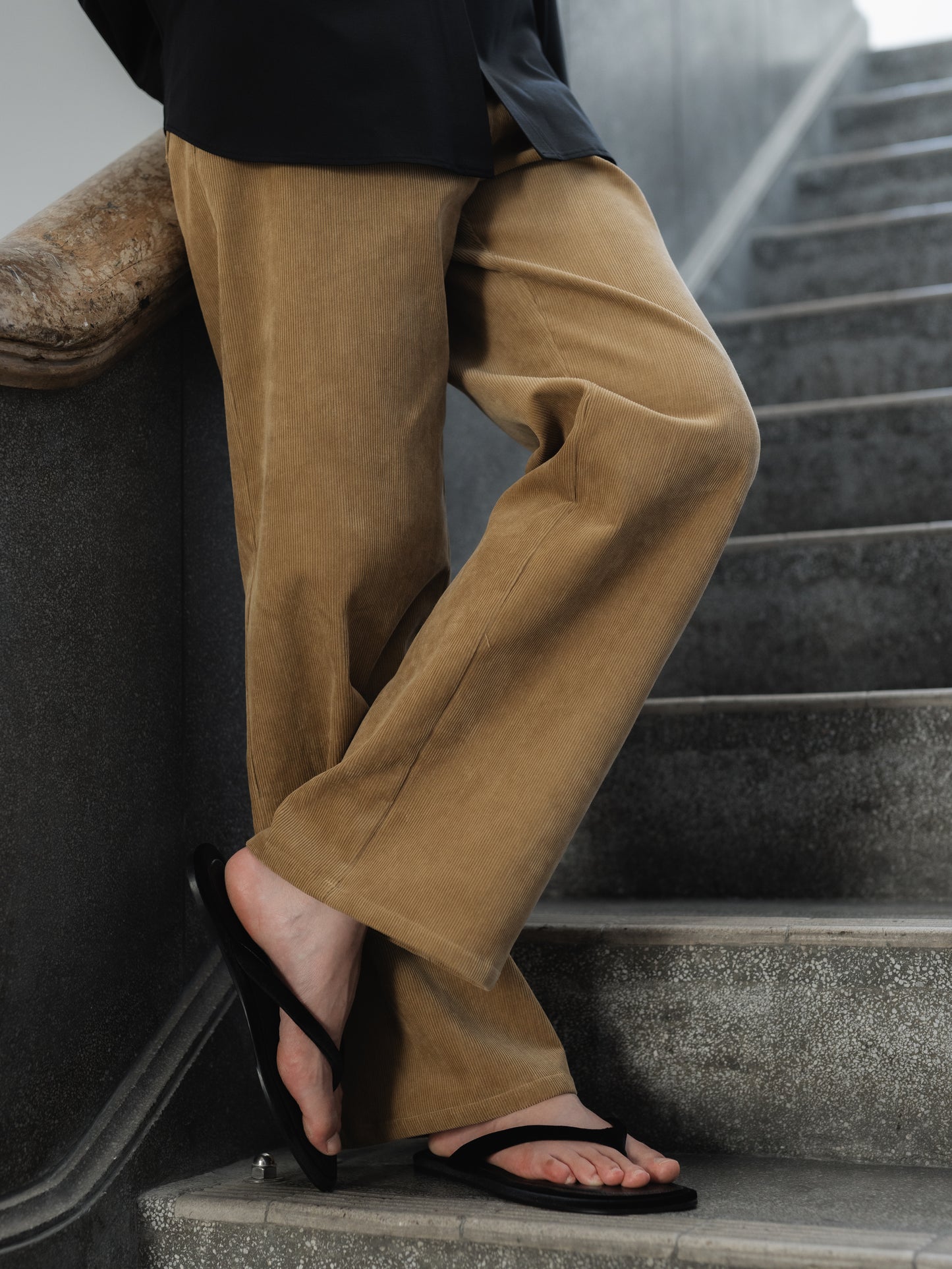 Corduroy Straight Trousers