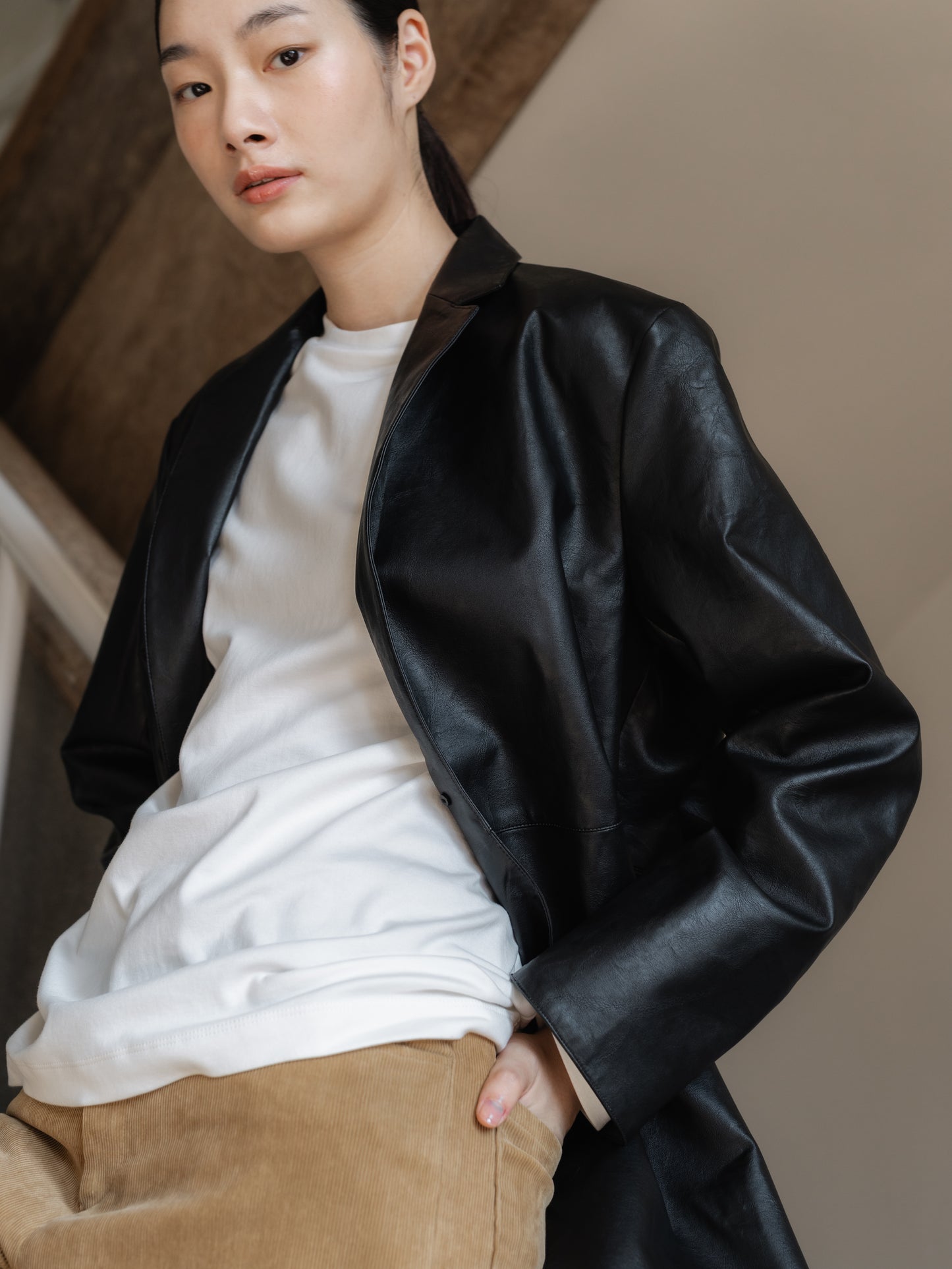 Minimal Leather Jacket