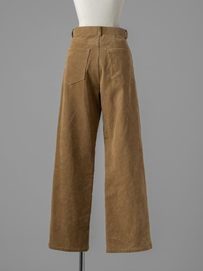 Corduroy Straight Trousers
