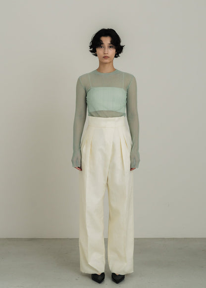 【PRE ORDER】Linen Wrap Trousers (Chalk)