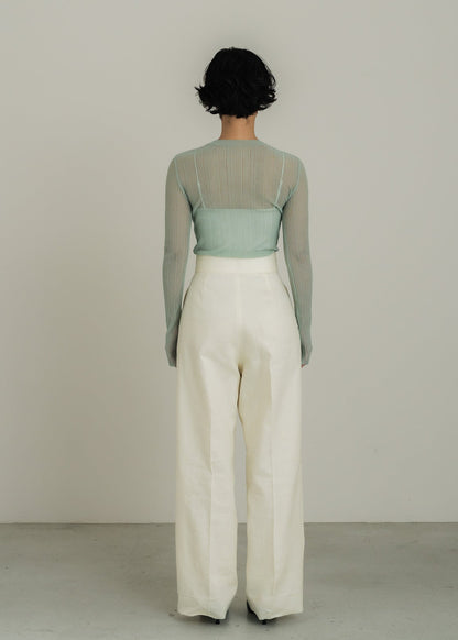 【PRE ORDER】Linen Wrap Trousers (Chalk)