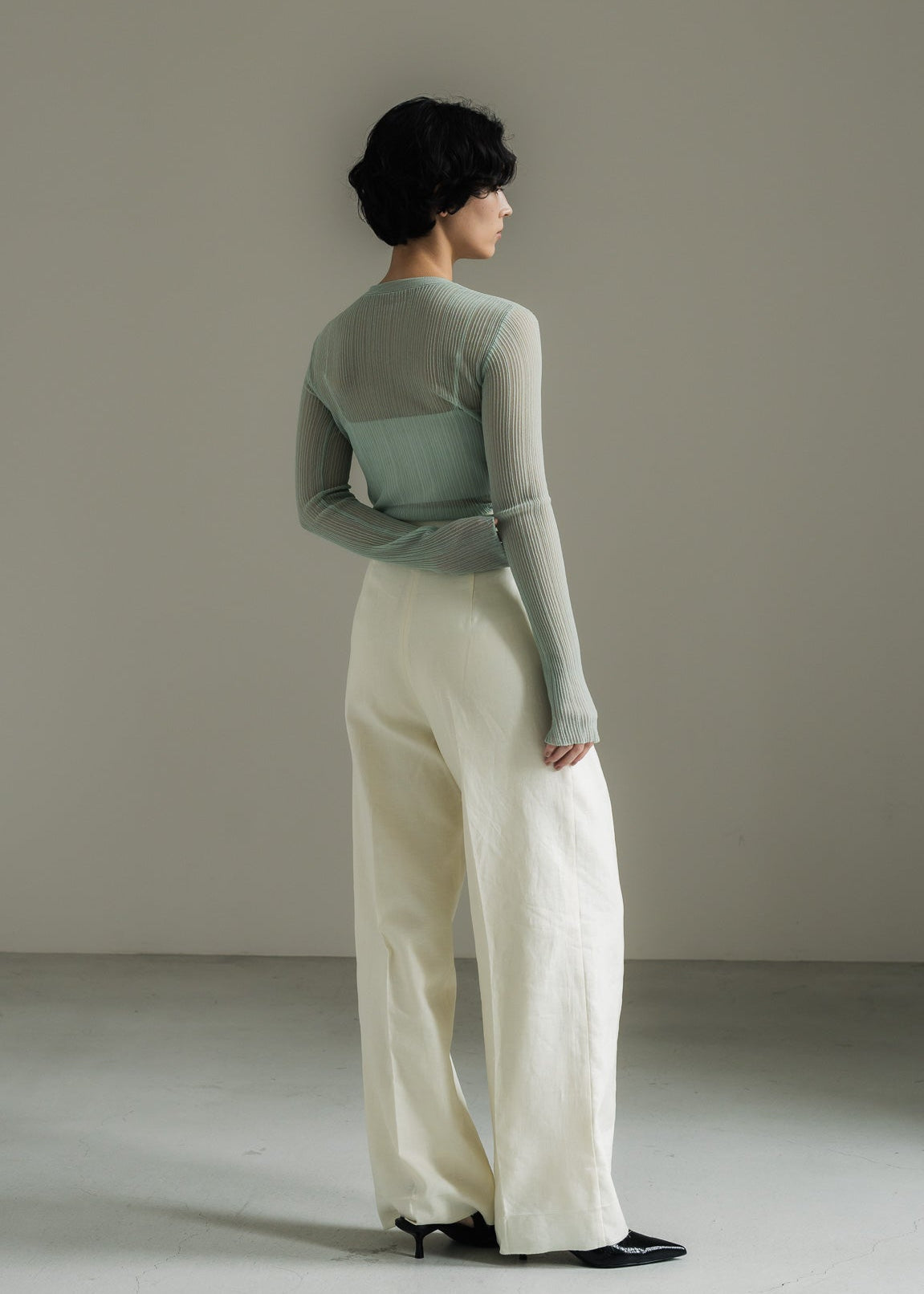 Sheer Long Sleeve Knit (3color)