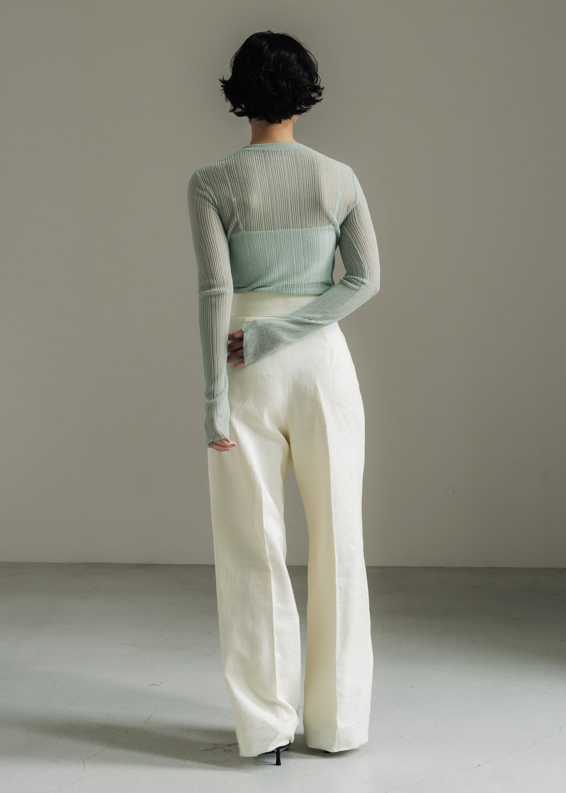 【PRE ORDER】Linen Wrap Trousers (Chalk)