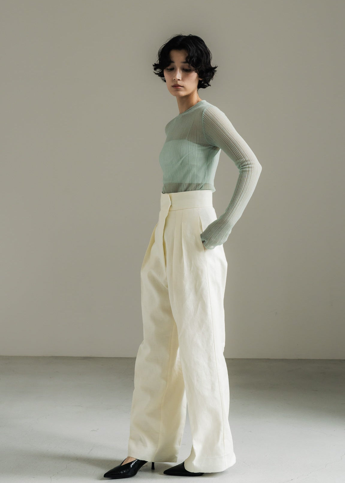 Sheer Long Sleeve Knit (3color)