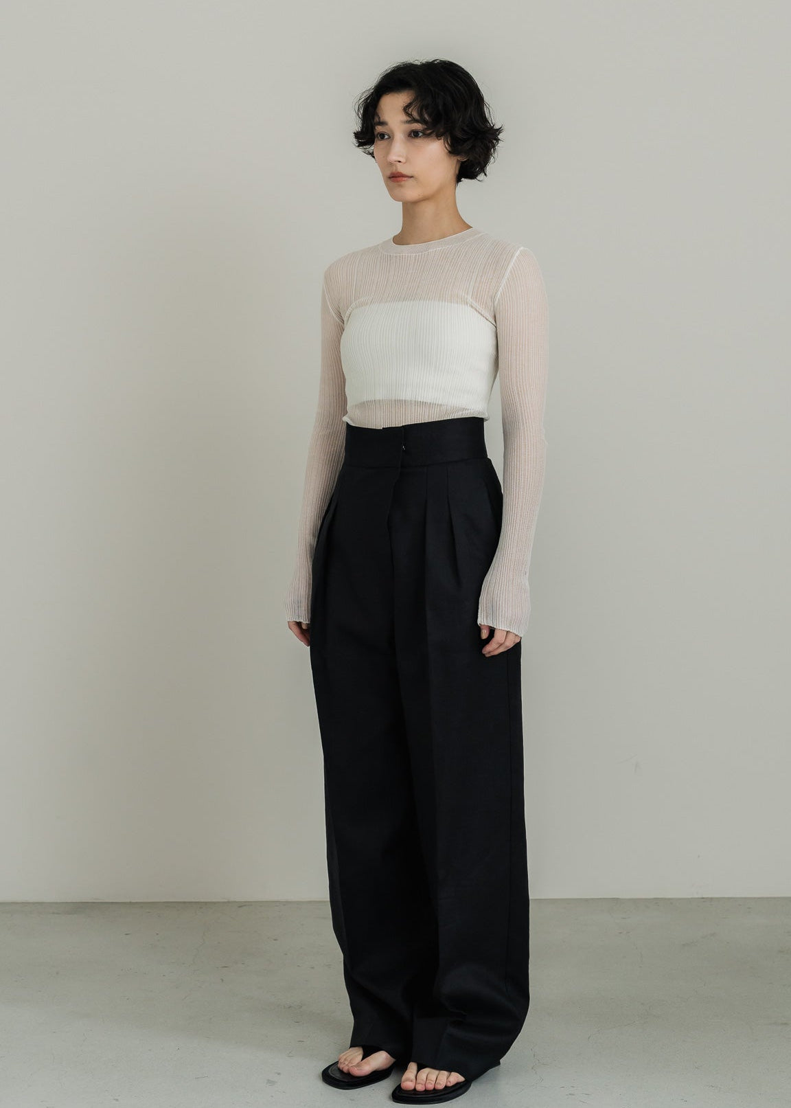 【PRE ORDER】Linen Wrap Trousers (Ink Black)