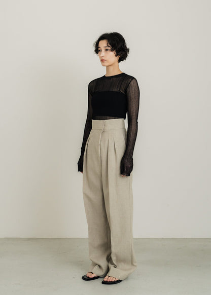 【PRE ORDER】Linen Wrap Trousers (Raw sand)