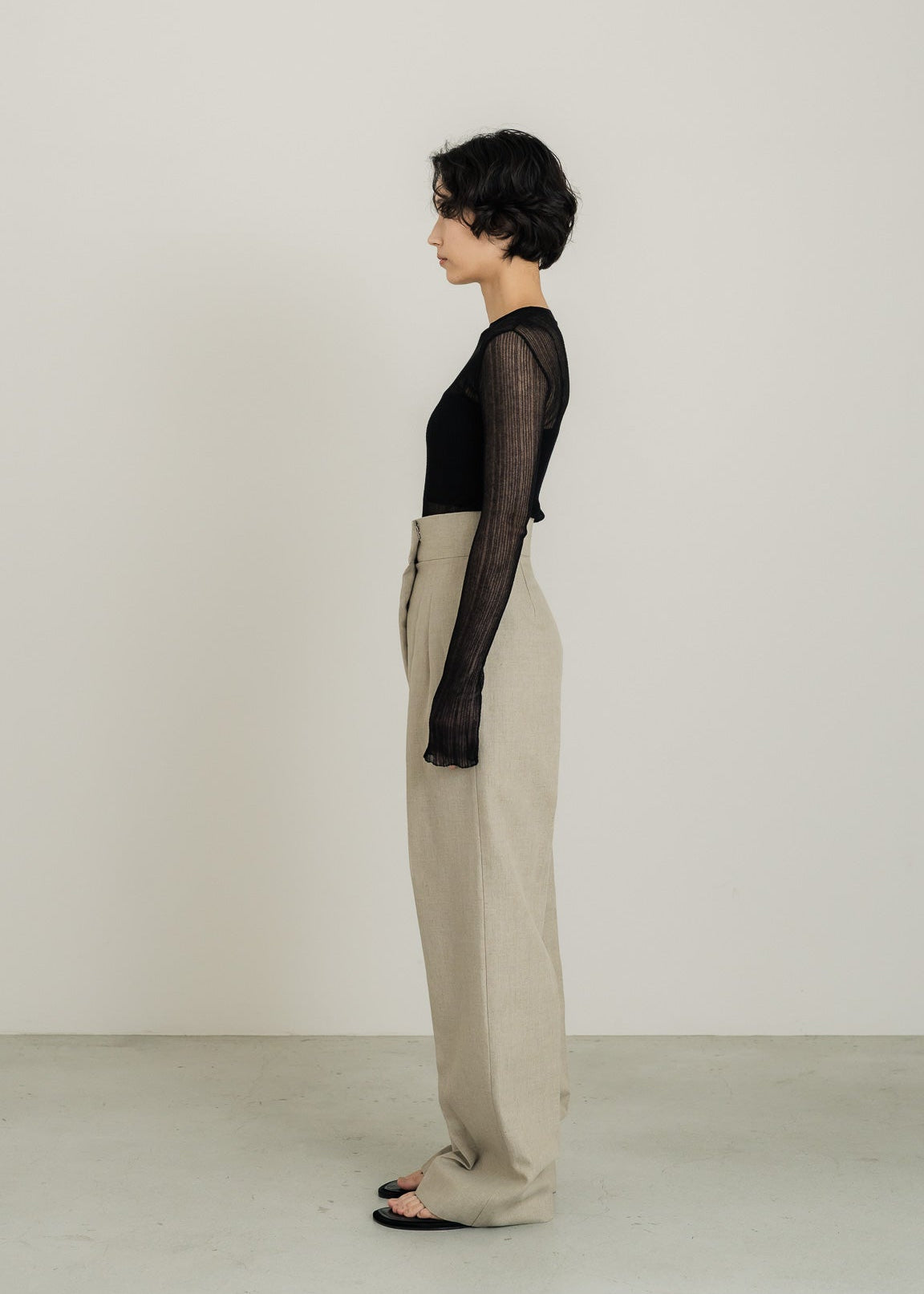 【PRE ORDER】Linen Wrap Trousers (Raw sand)