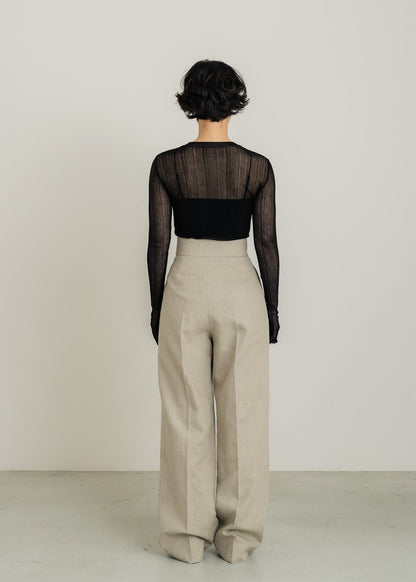 【PRE ORDER】Linen Wrap Trousers (Raw sand)