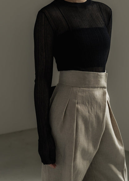 Sheer Long Sleeve Knit (3color)