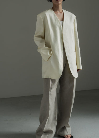 【PRE ORDER】Linen Wrap Trousers (Raw sand)