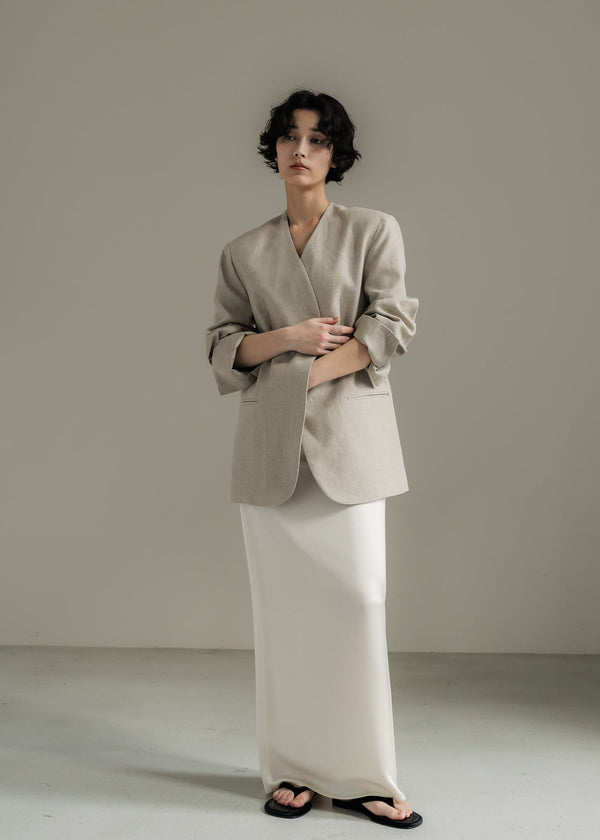 Satin Straight Skirt