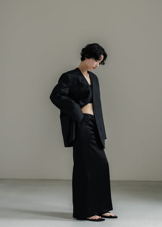 Satin Straight Skirt
