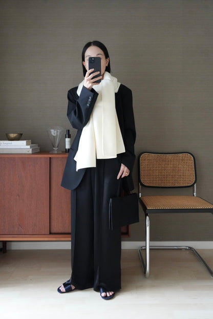 【PRE-ORDER】Satin Easy Pants (black)