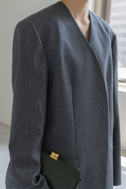【PRE ORDER】COLLARLESS JACKET (3color)