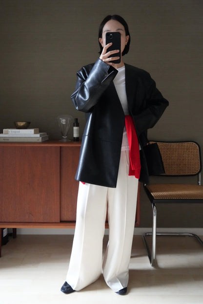【PRE-ORDER】Satin Easy Pants (milk)