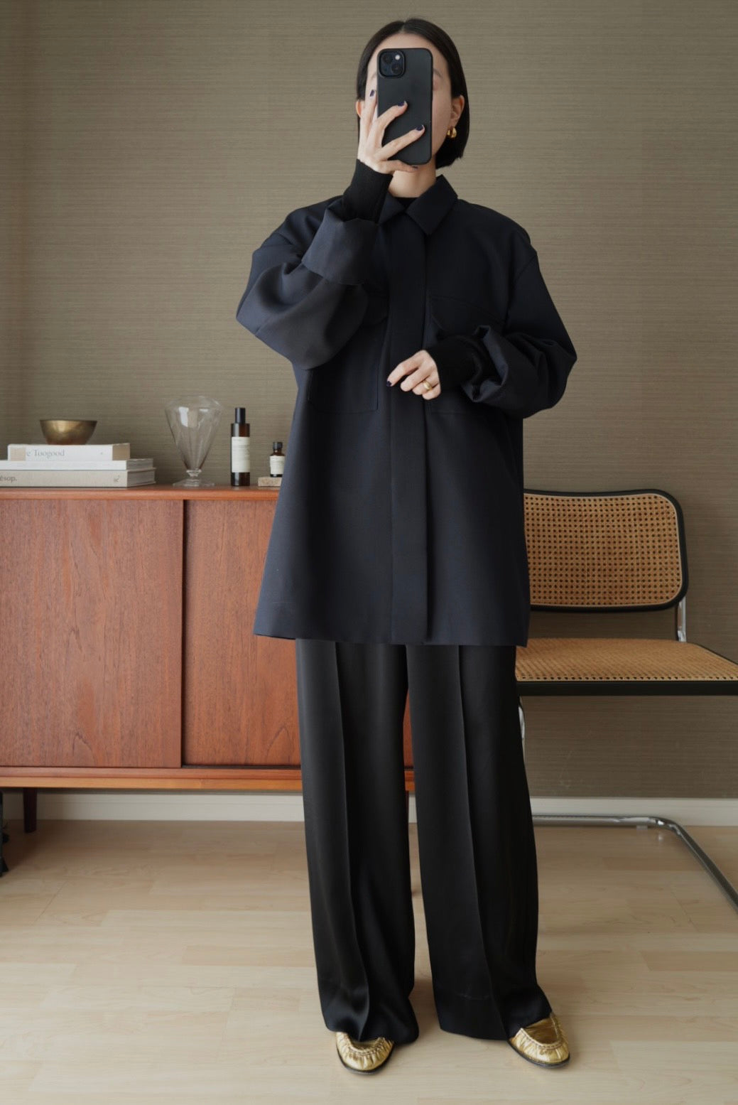 【PRE-ORDER】Satin Easy Pants (black)