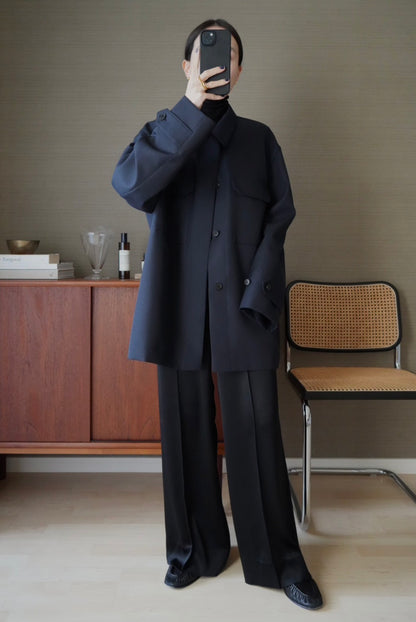 【PRE-ORDER】Satin Easy Pants (black)