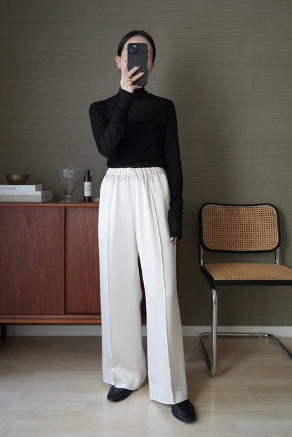 【PRE-ORDER】Satin Easy Pants (milk)