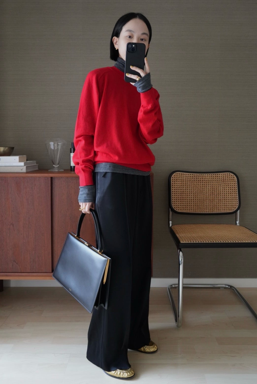 【PRE-ORDER】Satin Easy Pants (black)