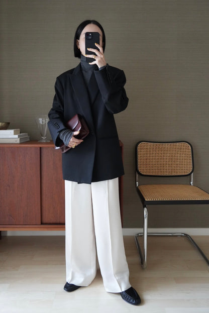 【PRE-ORDER】Satin Easy Pants (milk)