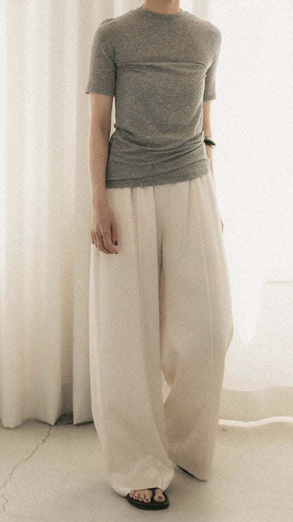 [PREORDER] satin easy pants (-milk-)