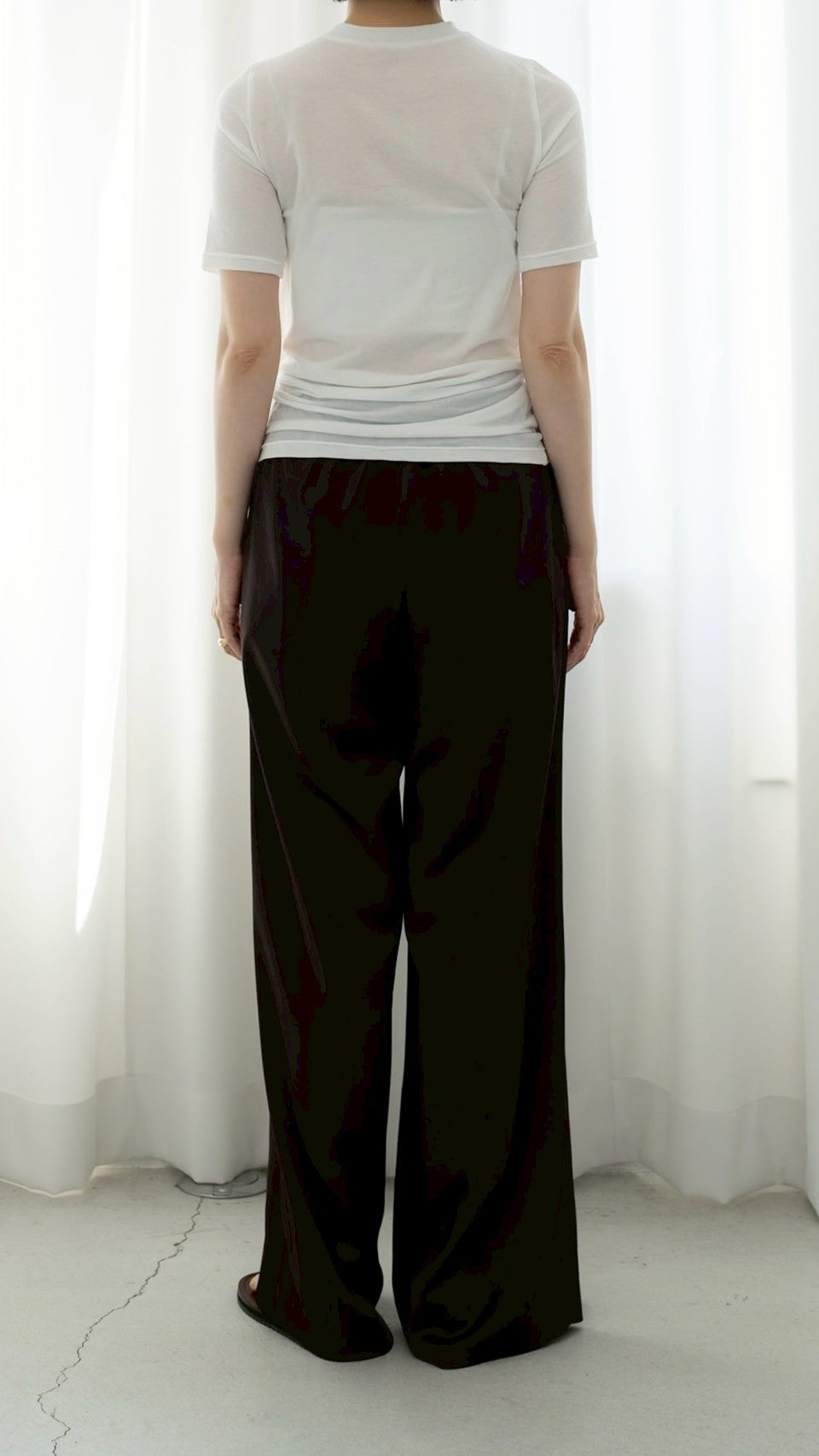 [PREORDER] satin easy pants (-milk-)