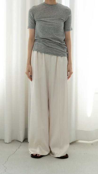 [PREORDER] satin easy pants (-milk-)