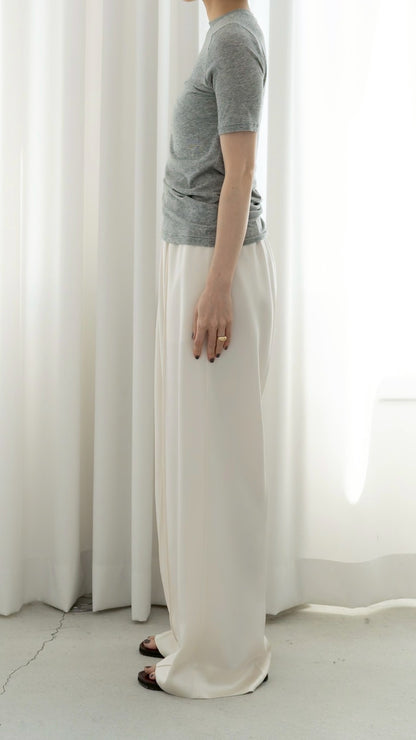 [PREORDER] satin easy pants (-milk-)