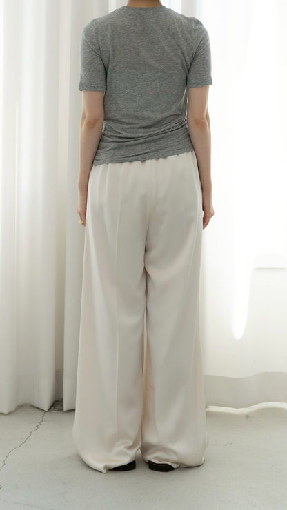 [PREORDER] satin easy pants (-milk-)