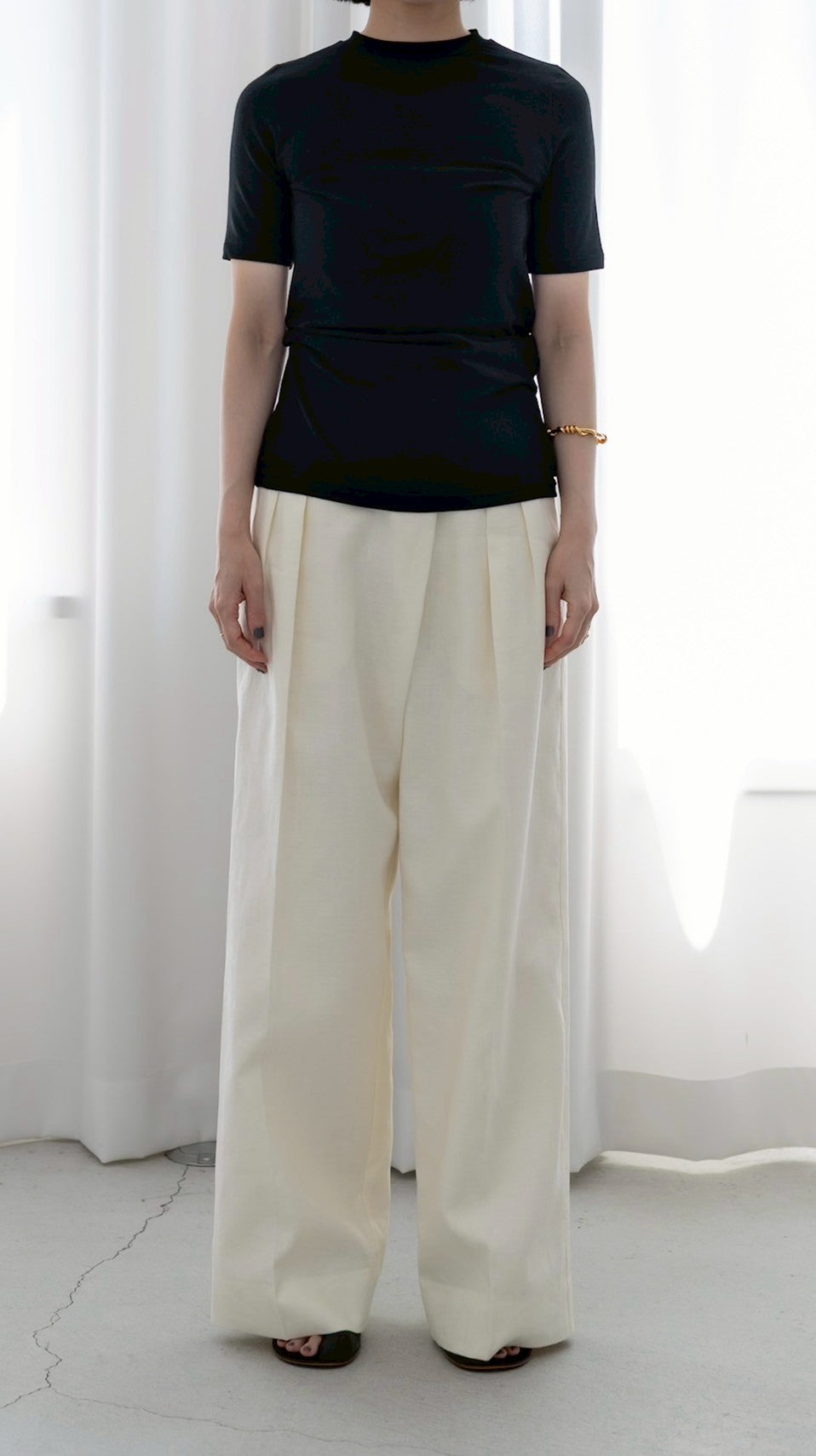 [PREORDER] satin easy pants (-milk-)