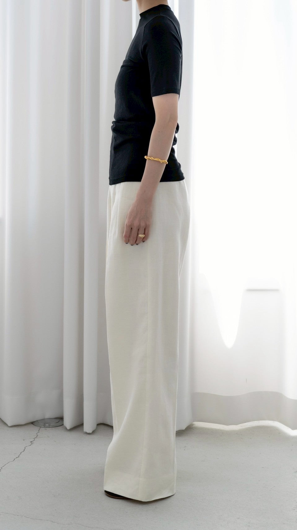 [PREORDER] satin easy pants (-milk-)